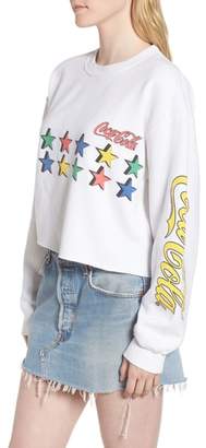 Junk Food Clothing Coke Stars Crop Sweatshirt