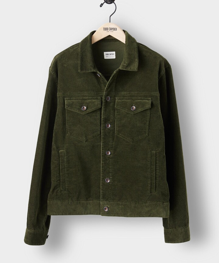 Todd Snyder Italian Corduroy Dylan Jacket in Olive - ShopStyle