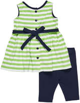 Thumbnail for your product : Florence Eiseman Stripe Knit Flower Top w/ Leggings, Size 2-6X