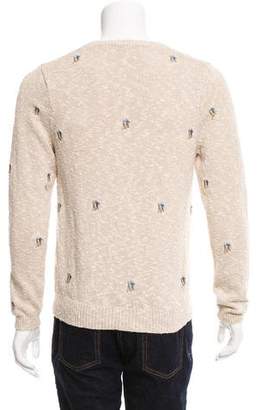 Shipley & Halmos Embroidered Crew Neck Sweater