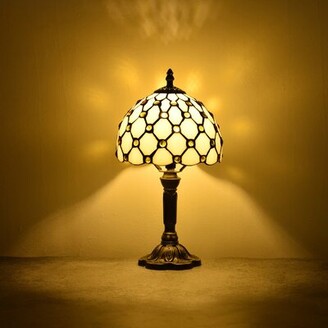 art glass lamp fused glass table lamp glass shade one of a kind lighting amber table lamp