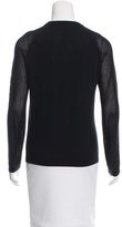 Thumbnail for your product : Wes Gordon Mesh-Sleeve Knit Top