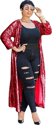 red sequin jacket womens