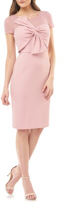 js collections stretch crepe midi dress