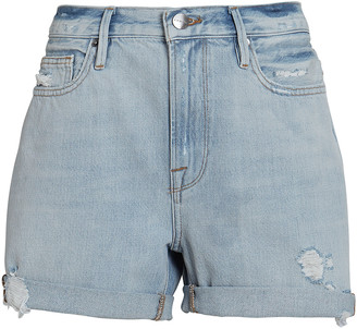 Frame Le Beau Cuffed Denim Shorts - ShopStyle