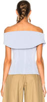 Thumbnail for your product : Monse Striped Cotton Dobby Corset Top