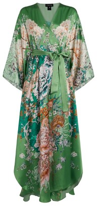 MENG Silk Floral Kaftan Dress