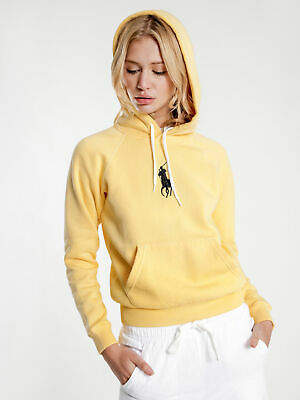 Polo Ralph Lauren New Poloralphlauren Womens Hooded Sweater In Yellow Hoodies