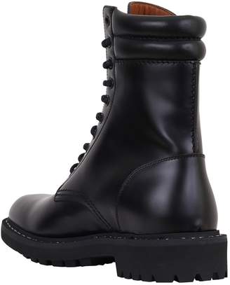 Givenchy Black Leather Combat Boots
