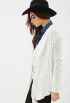 Thumbnail for your product : Forever 21 Cable Knit Fringe Cardigan