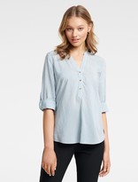 Thumbnail for your product : Ever New Daniela Stripe Button Shirt