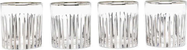 LES OTTOMANS Platinum glass tumblers set (set of four)