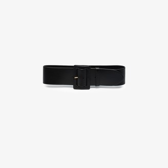Prada black City wide leather belt