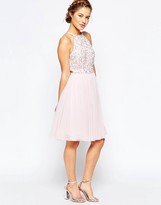 Thumbnail for your product : Maya Petite Sequin Bodice Tulle Midi Prom Dress