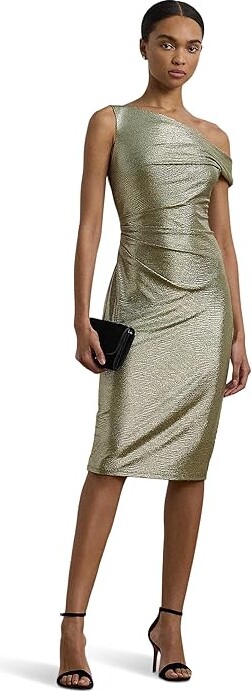 美品✨RALPH LAUREN EVENING ゴールド ラメ ワンピース Lauren Ralph Lauren Gold Dresses + FREE SHIPPING | Clothing