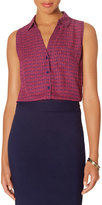 Thumbnail for your product : The Limited Printed Sleeveless Ashton Blouse