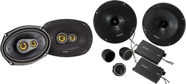 Kicker 46CSS654 CS-Series CSS65 6.5-Inch (160mm) Component System with .75-inch tweeters w/ 46CSC6934 6x9" Coaxial Bundle