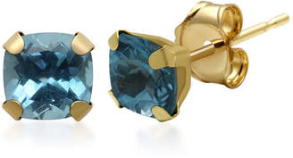 JCPenney FINE JEWELRY Genuine Blue Topaz 10K Yellow Gold Stud Earrings