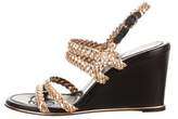 Thumbnail for your product : Chanel Braided Leather Wedges w/ Tags Gold Braided Leather Wedges w/ Tags