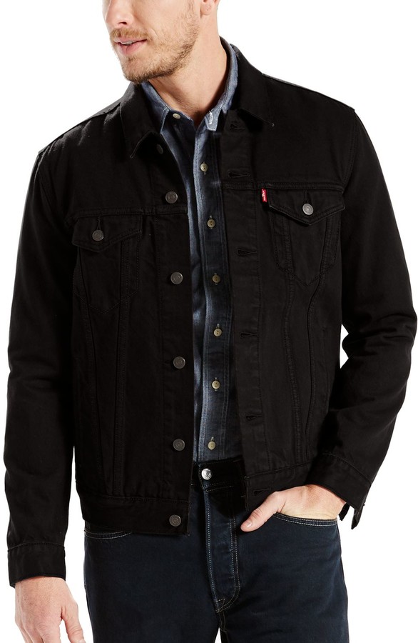levi black denim jacket