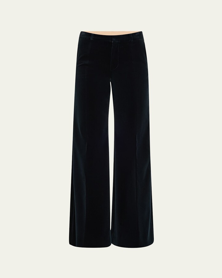 Velvet Wide Leg Trousers