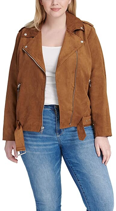plus size suede coats
