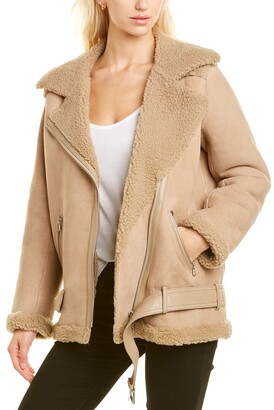 maje shearling coat