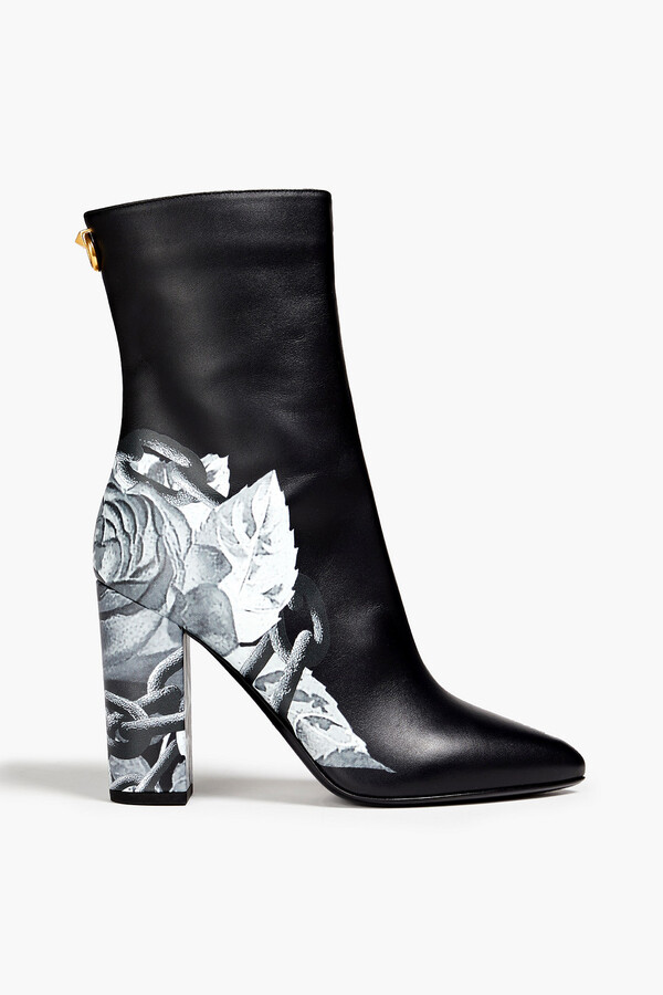 floral ankle booties