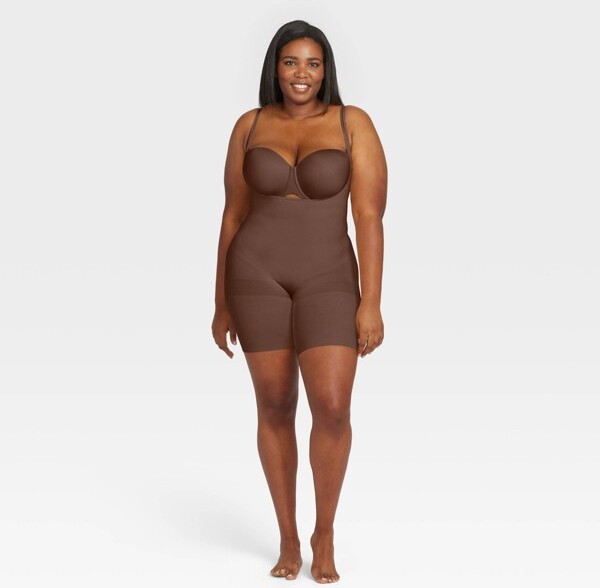 Vanity Fair Womens Wear Your Own Bra Shaping Bodysuit 57028 - DAMASK  NEUTRAL - 3X