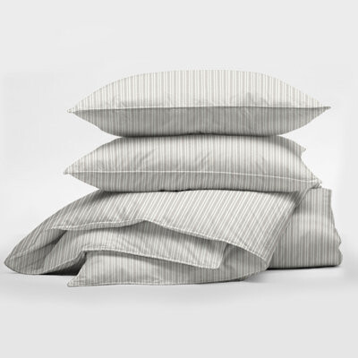 6ix Tailors Fine Linens Pacific Stripe Reversible Cotton Comforter Set