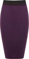 Thumbnail for your product : Purple Hanger Womens Pencil Stretch Tube Wiggle Ladies Contrast Elasticated Waistband Fit Bodycon Plain Office Midi Skirt Red Size 16 - 18 (L/XL)