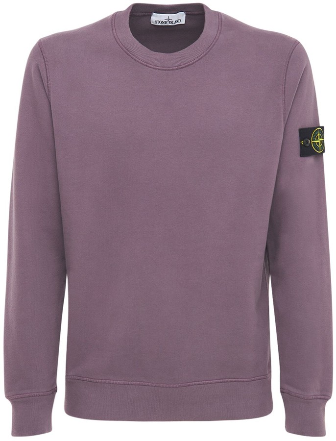 stone island brushed cotton sweatshirt