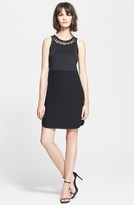Thumbnail for your product : Rebecca Taylor 'Modern Deco' Embellished Mesh Back Sheath Dress