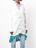 Thumbnail for your product : Marco De Vincenzo flower embellished long cardigan