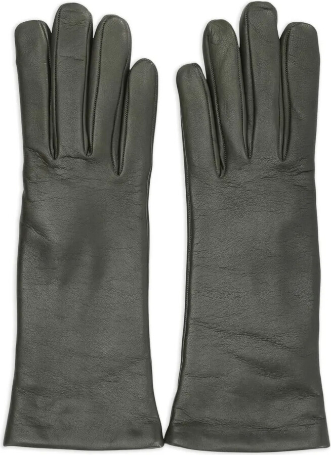 Restelli Green Leather Gloves