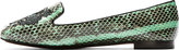 Thumbnail for your product : Kenzo Seafoam Snakeskin-Print Leather Tiger Icon Loafers
