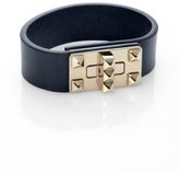 Thumbnail for your product : Valentino Rockstud Leather Turn-Lock Bracelet