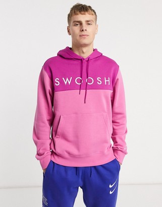 Nike Swoosh hoodie in purple - ShopStyle
