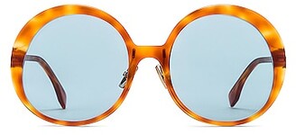 Fendi Promeneye Oversize Round Sunglasses in Brown