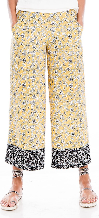 max studio wide leg cropped pants