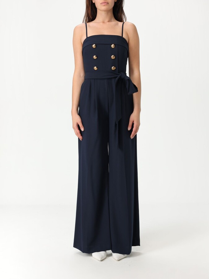 Ralph Lauren JUMPSUITS ストライプ NAVY New Ralph Lauren Women's Side-Stripe Crepe Jumpsuit 8 Navy