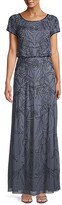 Thumbnail for your product : Adrianna Papell Floral Beaded Blouson Gown