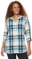 Thumbnail for your product : Croft & Barrow Plus Size Button-Front Top