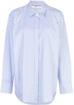Thumbnail for your product : Alexander Wang zip detail striped shirt