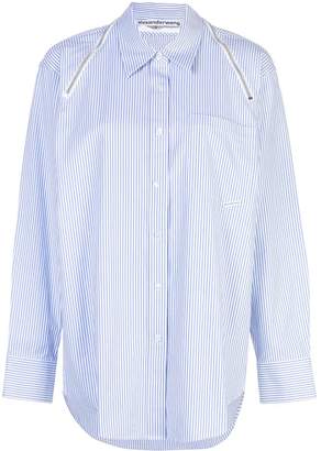 Alexander Wang zip detail striped shirt
