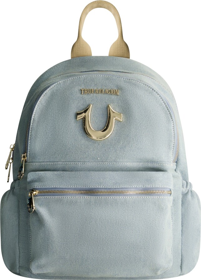 True Religion Zip Pocket Denim Horseshoe Backpack