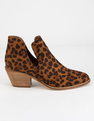 BEAST FASHION Chop Out Leopard Womens Booties