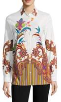 Thumbnail for your product : Etro Psych Paisley Stretch Cotton Button-Down