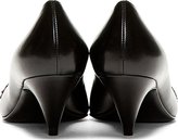 Thumbnail for your product : Saint Laurent Black Leather Sequin Lips Kitten Heels