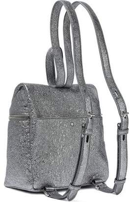 Kara Metallic Textured-leather Backpack